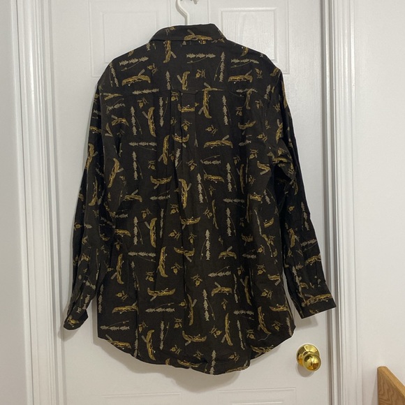 WOOLRICH Men’s Brown Wildlife Chamois Shirt Size Large ( 117 A) - Picture 3 of 5